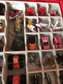 45 Micro Machines + Car Collector Case!Muscle Cars-Monster Trucks- Nice Lot Look