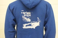 Surf Face Jerzees Cadillac Wash Blue Zip-front Cotton Blend Hoodie Small Surf Face Jerzees Cadillac Wash Blue Zip-front Cotton Blend Hoodie Small