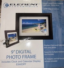 9  Digital Photo Frame With Clock  Calendar Display 128MB