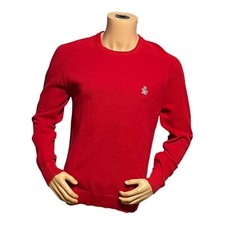 Penguin mens red knitted sweater size Large New