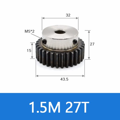 Spur Gear 45# Steel Transmission Gear 1.5/2 Mod 12-27 Teeth With Step Motor Gear - Afbeelding 23 van 36