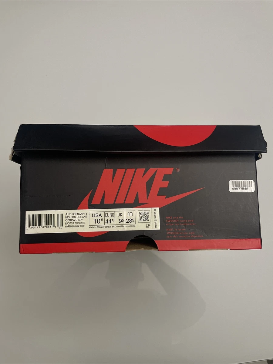 Jordan 1 sales box size