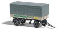Busch H0 53355 AnhäNger Ifa Hl 80, Mit Plane WernesgrüNer / 1:87