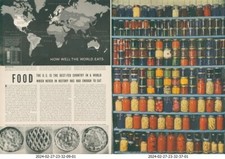 1941 Food US Best Fed Country Cuts Meat Preserves Oysters Doughnut Story L39