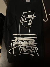 NEW Supreme Jean Paul Gaultier black Box Logo Bogo Tee sz L