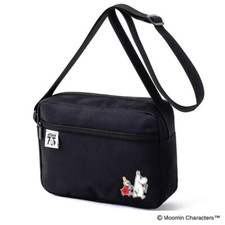 MOOMIN Shoulder Bag Takarajimasha Appendix H17.5 x W25 x D7cm BLACK