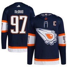 Connor McDavid 2022-23 Edmonton Oilers Reverse Retro 2.0 Adidas Jersey 54 XL