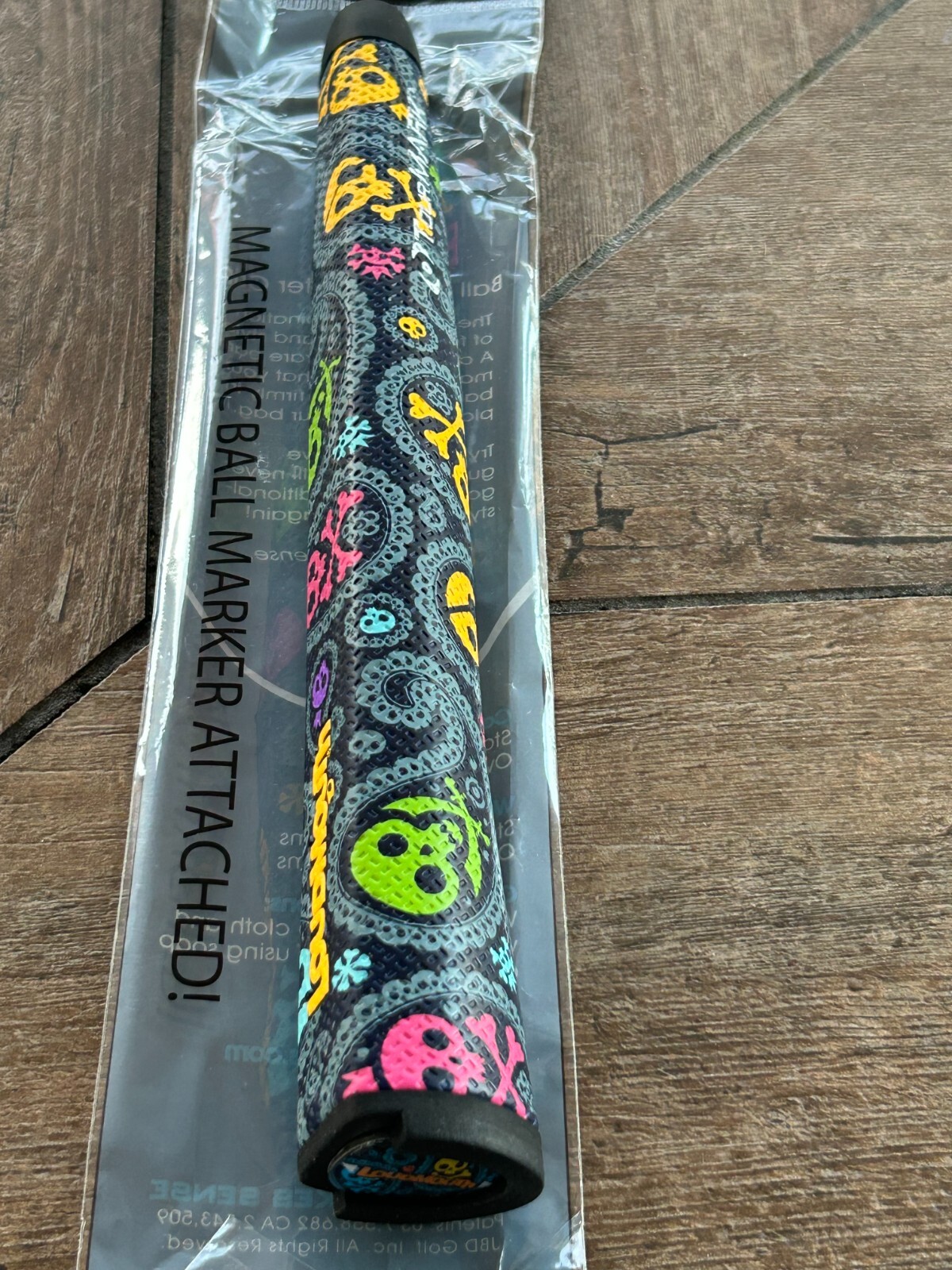 LOUDMOUTH AUTHENTIC JOLLY ROGER Oversize Pistol Putter Grip W/Ball