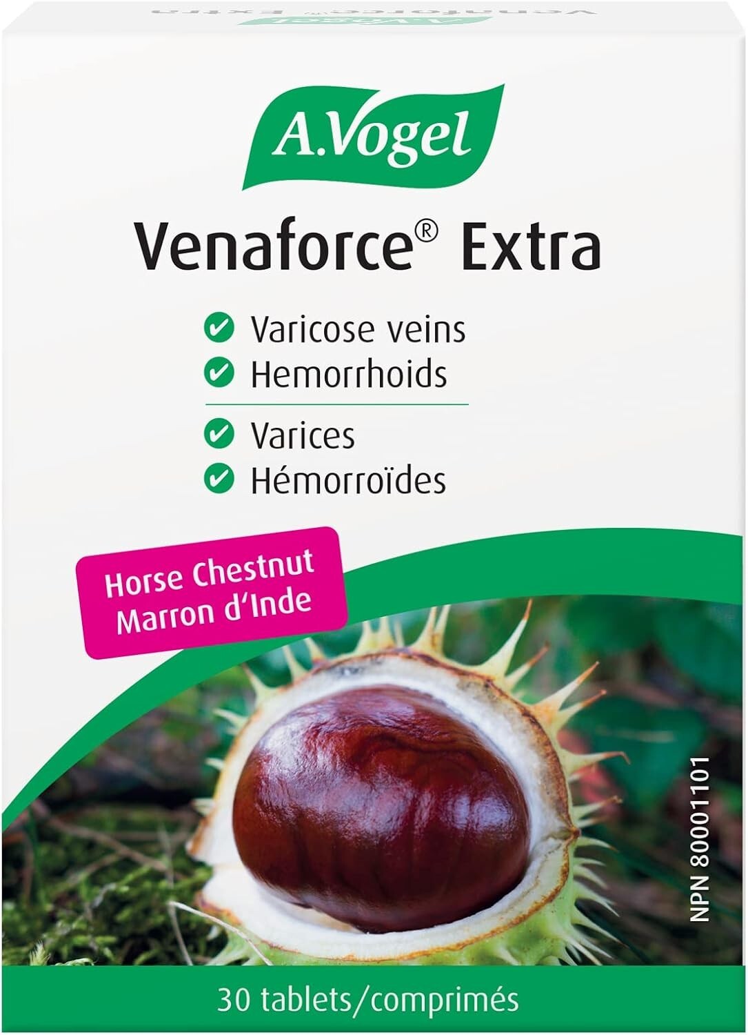 A.Vogel Venaforce Extra Horse Chestnut Tablets Relieve Symptoms of Varicose 30ct