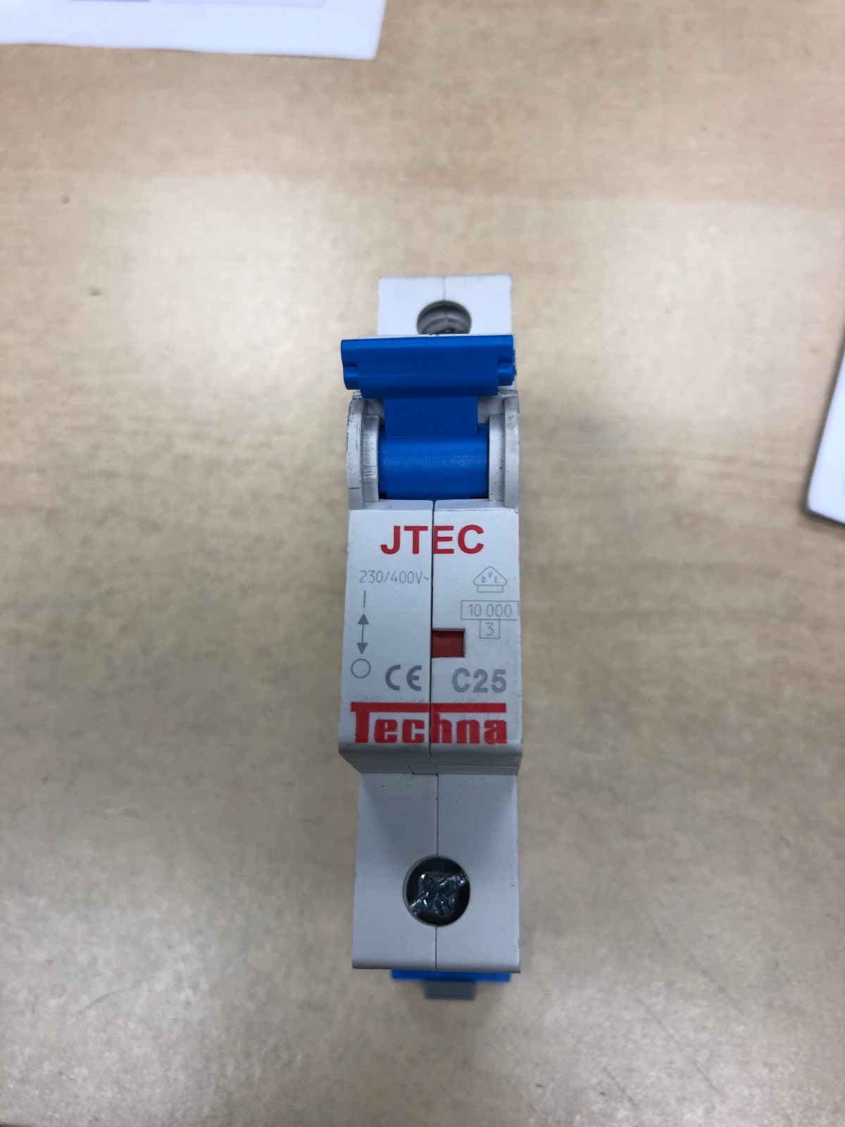 TECHNA JTEC C25 25 AMP 10 KA SINGLE POLE MCB CIRCUIT BREAKER. | eBay