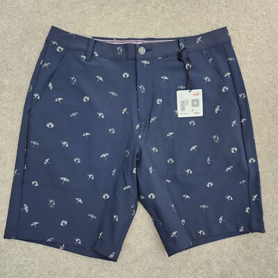 Puma Men Size 34 9'' Arnold Palmer Umbrella Shorts All Over Print Navy 533022 02