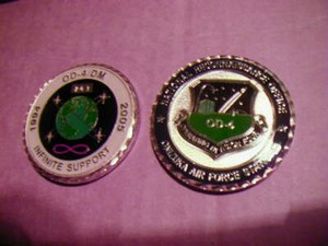 NATIONAL RECONNAISSANCE OFFICE  OD - 4  ONIZUKA AIR FORCE   CHALLENGE COIN  X