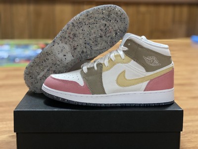 Nike Air Jordan 1 Mid Pastel Vivid Green Grind DJ0338-100 GS Size 4.5 / 6W  | eBay