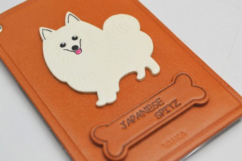 Portatarjeta de identificación/pase japonés Spitz cuero perro viajero *VANCA* Japón #26629 - Imagen 3 de 11