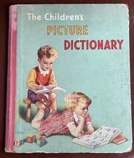 1950s-Hardback-The Children's Picture Dictionary-Full colour illustrations