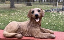 Vintage GOLDEN RETRIEVER 6.5” Puppy Dog Indoor Outdoor Figurine USA Homeco 1141