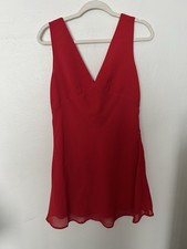 Forever 21 Dress Womens XL Red Sleeveless Mini V Neck Cupid Devil date Cocktail