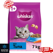 7kg Whiskas 1+ Adult Complete Dry Cat Food Tuna Bulk Pack Cat Biscuits 3.43 per kilo
