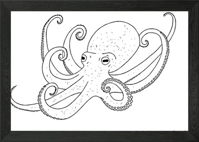 Oktopus gerahmtes Wandbild Poster Leinwanddruck Bild