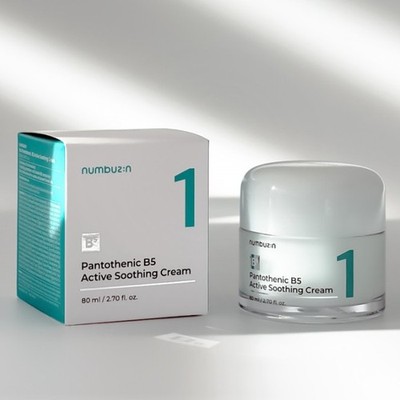 NUMBUZIN No.1 Pantothenic B5 Active Soothing Cream 80ml Poren Akne Pflegecrem...