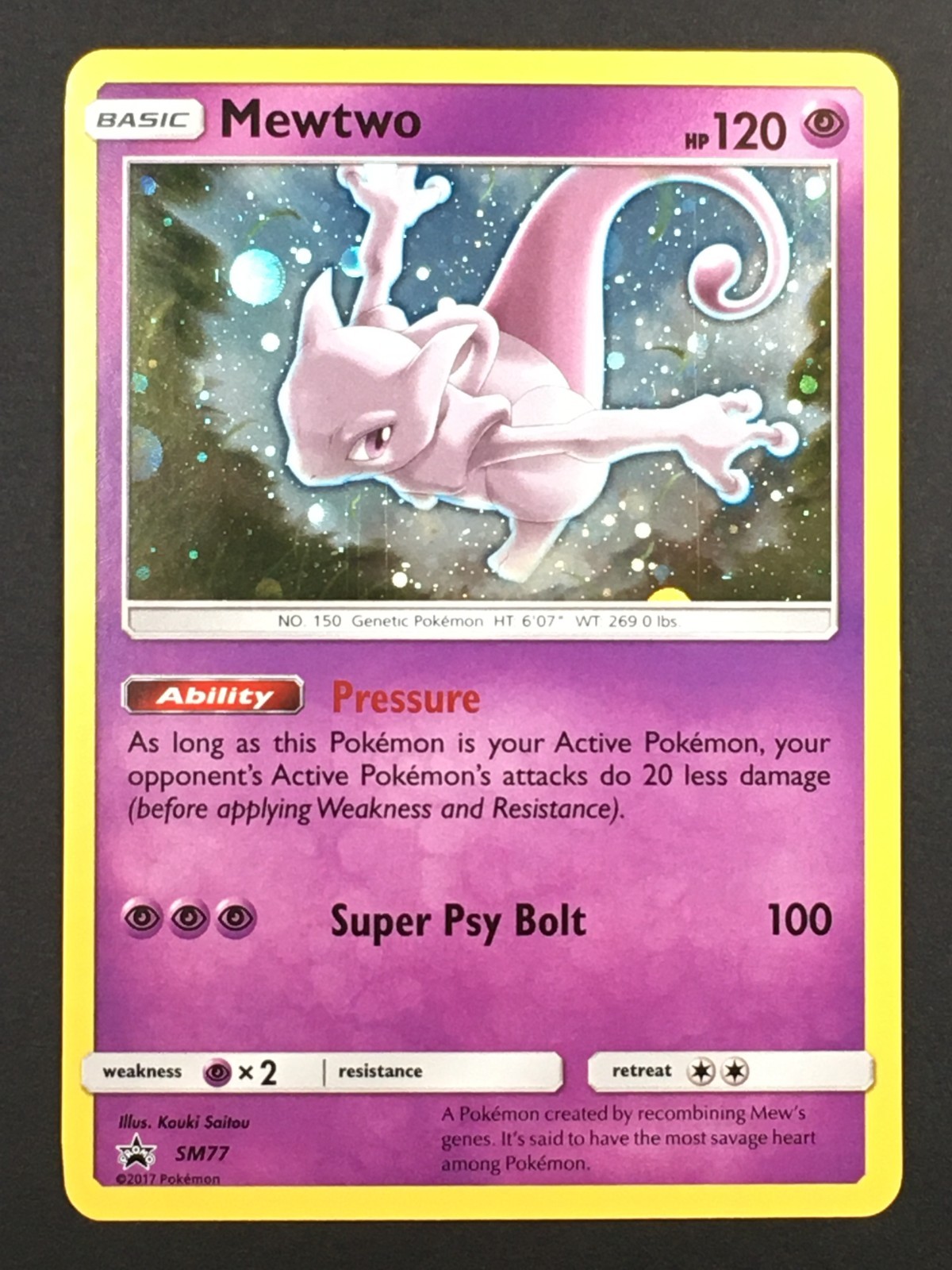 Pokemon TCG Mewtwo SM77 SM Black Star Promo NM
