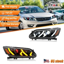 Headlights For Honda Accord 9th gen 2013-2015 Full LED DRL Sequential Head Lamps
