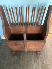 Vintage Wooden Berry Hand Picker Scoop Rake Country Decor