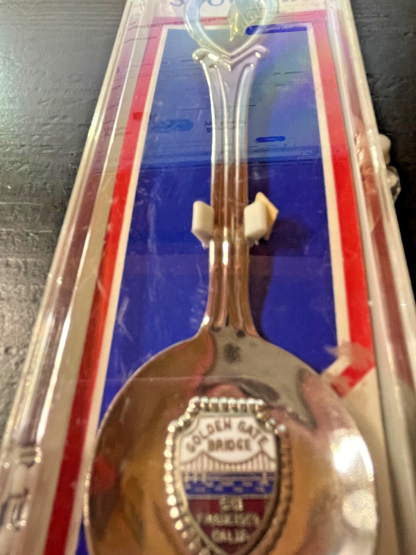 Vintage Sterling silver San Francisco Golden Gate  Bridge souvenir spoon in case