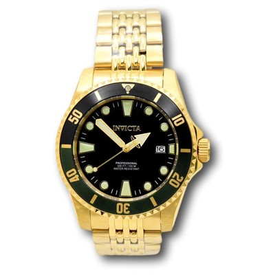 Invicta Pro Diver Automatic Men's 44mm 100M Gold Lume Markers Watch 39763