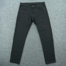 Theory Pants Mens 34 Black Raffi Slim Fit Performance Chinos Zip Fly