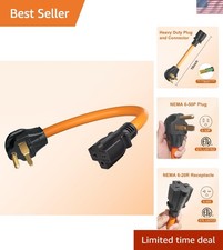 Winterproof 1.5 FT NEMA 6-50P to 6-20R Welder Adapter Cord for Electric Vehicles