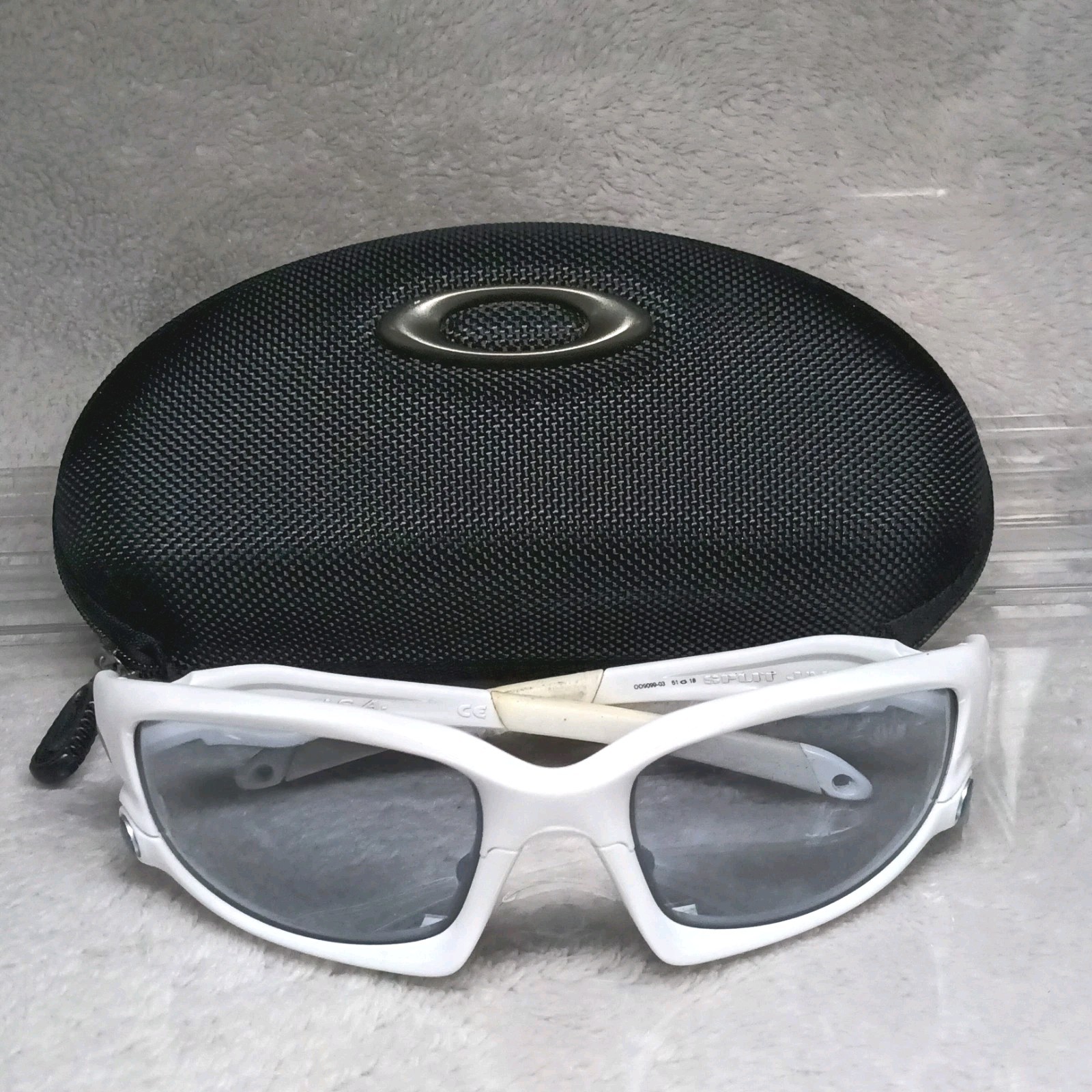 Oakley Split Jjacket White Sunglasses 009099-03 G… - image 1