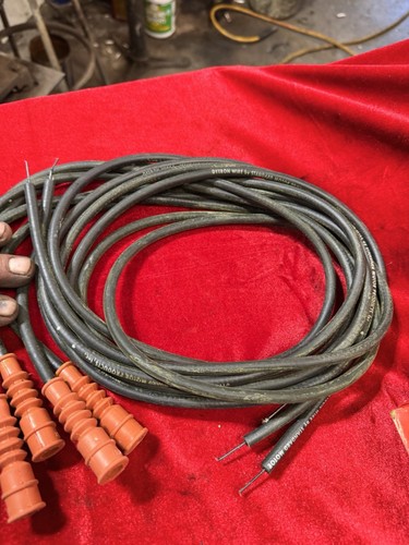 1941-1962 Chevrolet 216 235 261 ripple Boot Plug Wires Vintage Hot Rod Stovebolt - Picture 3 of 7