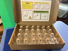 24 pcs 6ml Glass Bottles Cork Stoppers DIY Decoration Mini Glass Vials Craft New