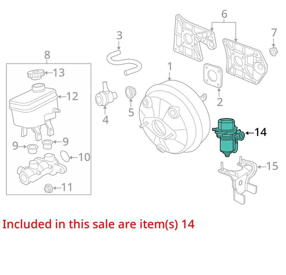 Bomba de vacío LHD VIN W 6º dígito cuerpo Jk compatible con 14-18 WRANGLER 2022314 Foto 3 de 4