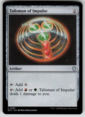 Talisman of Impulse Uncommon Commander: Bloomburrow 287 MTG Near Mint