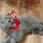 Ty Beanie Baby Beani the Cat Gray Plush Vintage 2000 DOB July 26 Age 3+