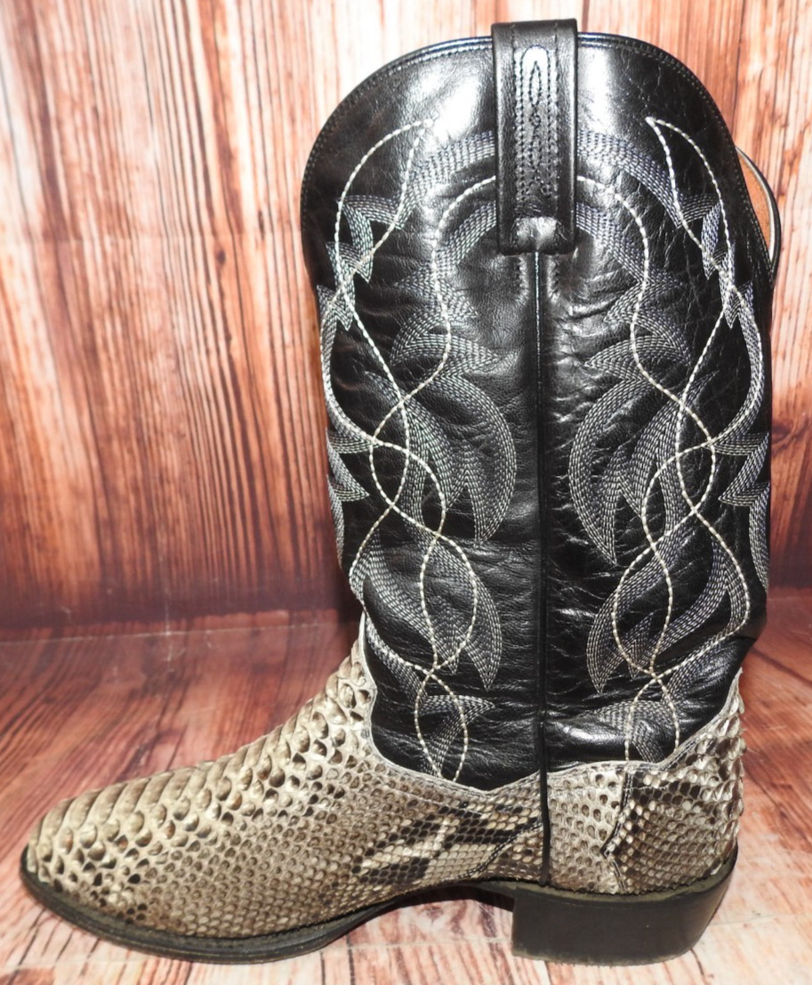 Dan Post Manning Python Snake Skin Leather Men’s … - image 6