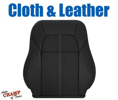 For 2019-2022 Nissan Altima SR-Driver Lean Back Cloth & Leather Seat Cover Black