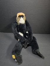 K&M International Wild Republic Plush Black Hanging Monkey 17" 1999 Long Legs