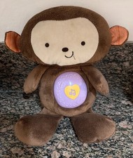 Fisher Price SnugaMonkey Plush Monkey Sleepytime Soothing Lights Music 12" 2012