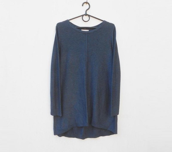Women Joan Collins Sweater Navy Cashmere S