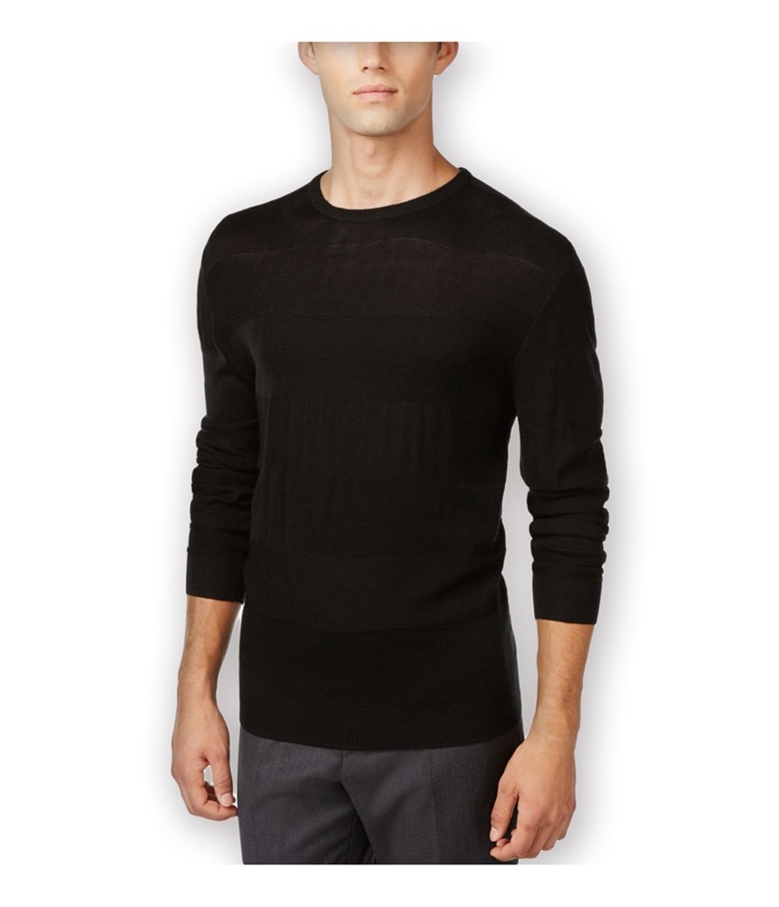 Свитер-пуловер Ryan Seacrest Mens Rugby Stripe Crew черный средний размер 6890₽