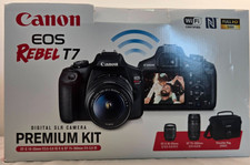 Canon EOS Rebel T7 DSLR Camera Premium Kit EF-S 18-55mm and EF 75-300mm NEW