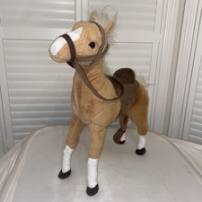 Large  Vintage DPL Leeds Ltd Horse Rare Standing Plush Toy Vgc with tack 65cm Hi