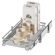 Pull Out Cabinet Organizer 11x18 Inch Drawers Kitchen Slide Shelves 1 Tier