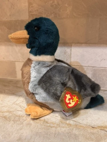 VINTAGE Ty Beanie Buddy "Jake" the Mallard Duck (14") - Retired 1998 MINT MWMTs