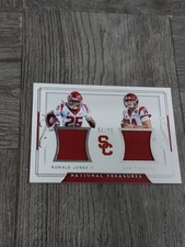 SAM DARNOLD/ JONES II 2018 NATIONAL TREASURES DUAL JERSEY ROOKIE CARD. #51/99.. rookie card picture