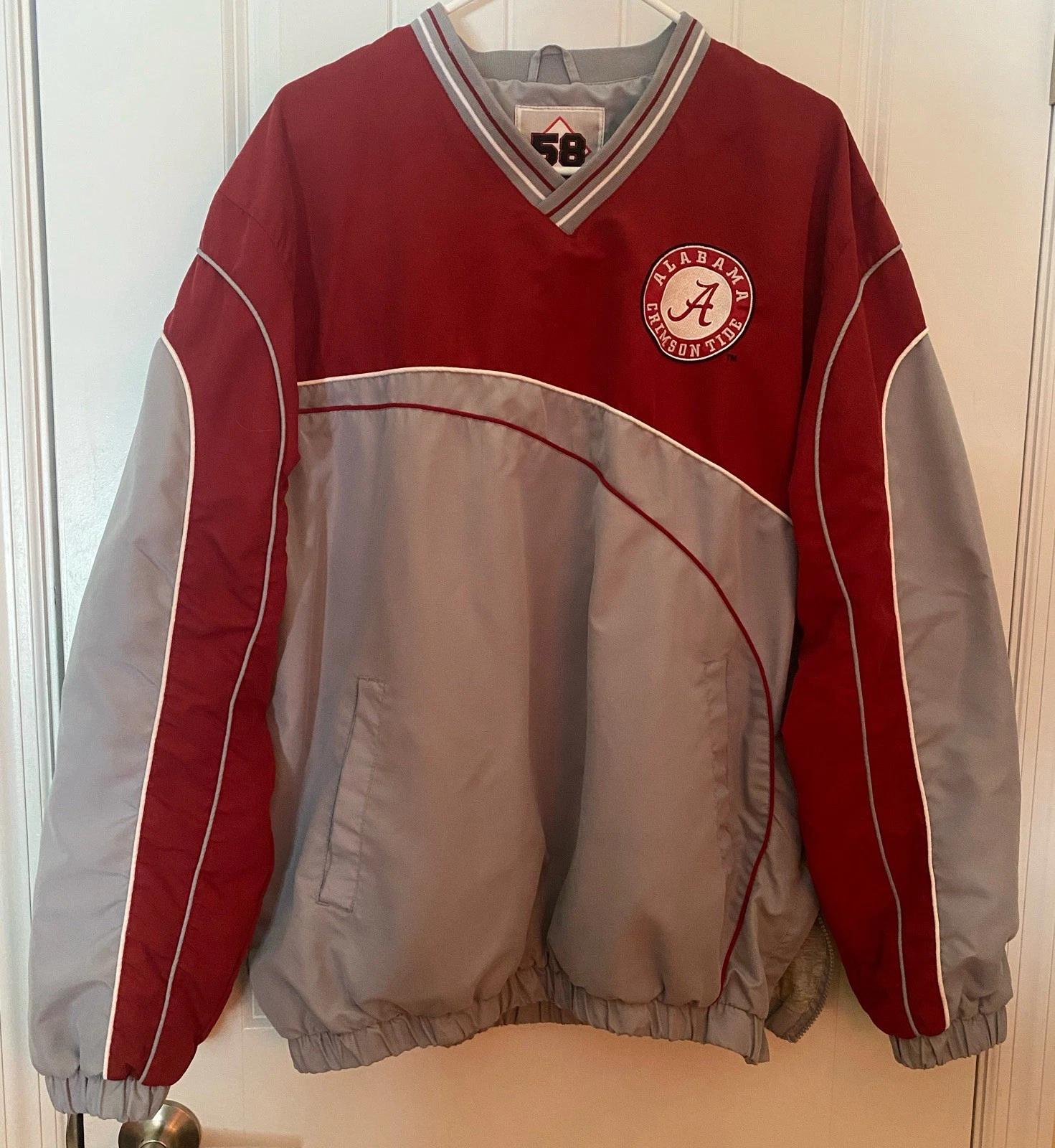 Vintage 58 Sports Windbreaker Jacket L Alabama Crimson Tide Red