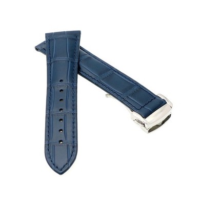 Alligator Uhrenarmband Modell Rastatt-FSS blau 19/18 mm, kompatibel Omega